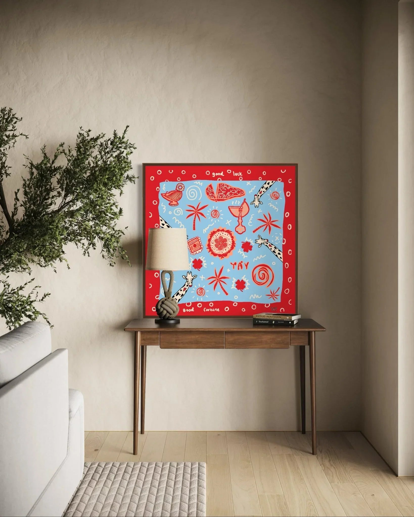 Good Luck Silk Cotton Bandana - Yáy Atelier