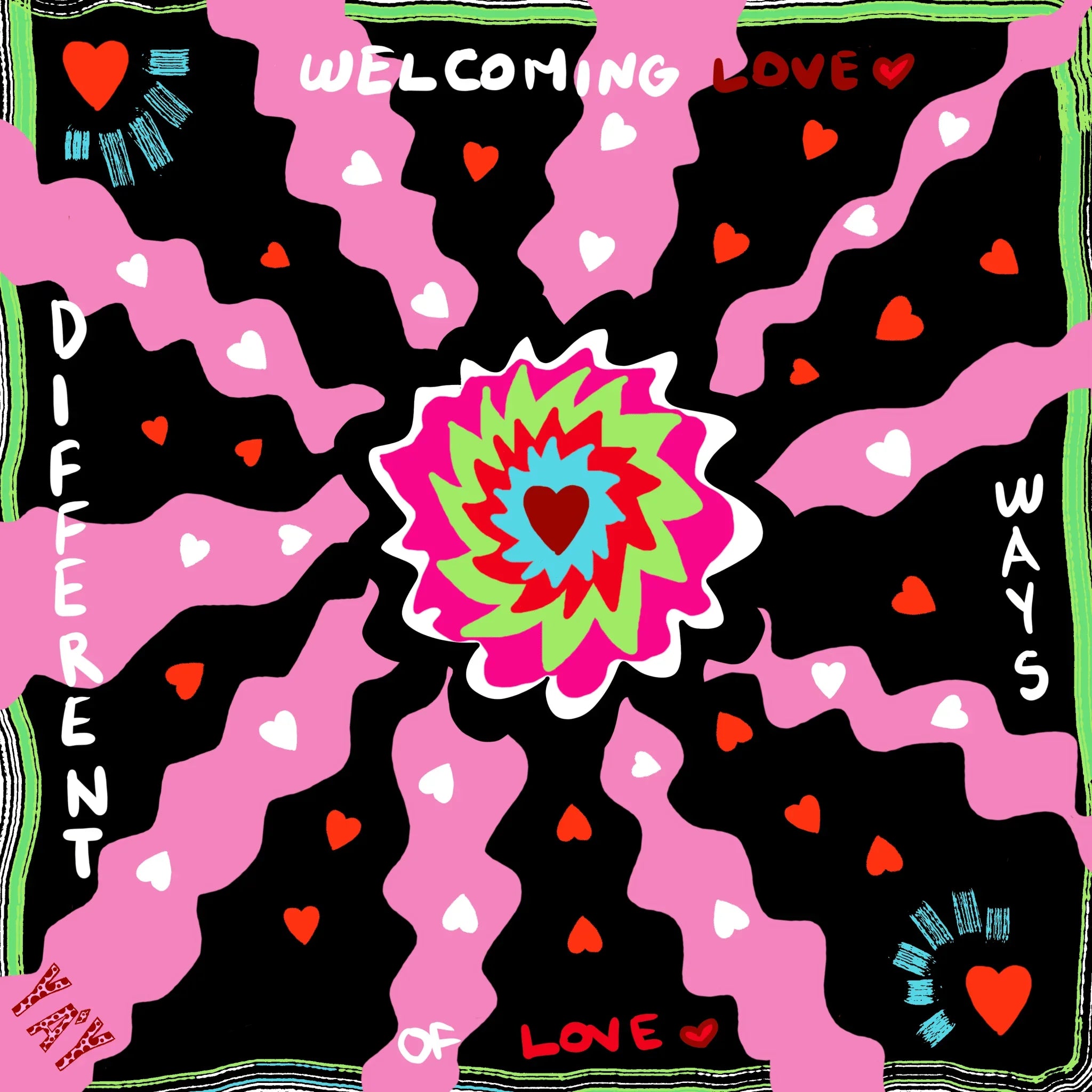 Love Frequency Silk Cotton Bandana - Yáy Atelier